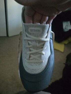CROCS Surge New Men's Two-Tone Blue and Cream Athletic Shoe From Croc